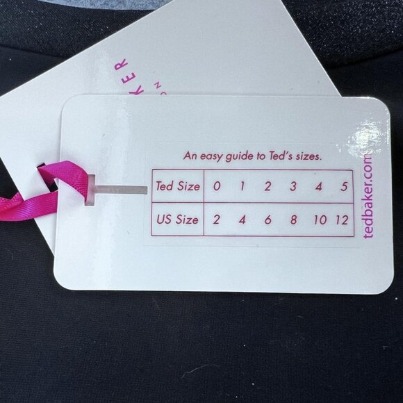 Ted Baker Womens 8 Dress Fit Flare Black Evening Sleeveless Cocktail Party NWT - Picture 5 of 15